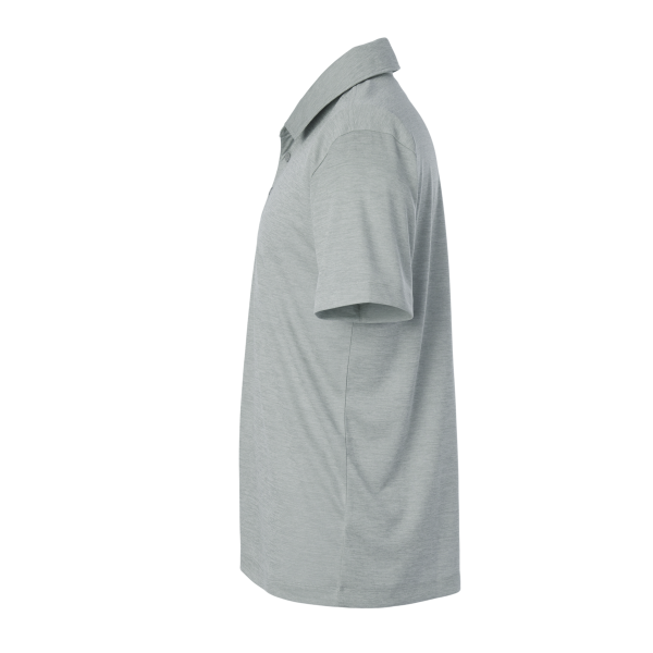 AllPro Men's Pro-Lock Performance Mélange Polo, Silver Melange, Left Sleeve view