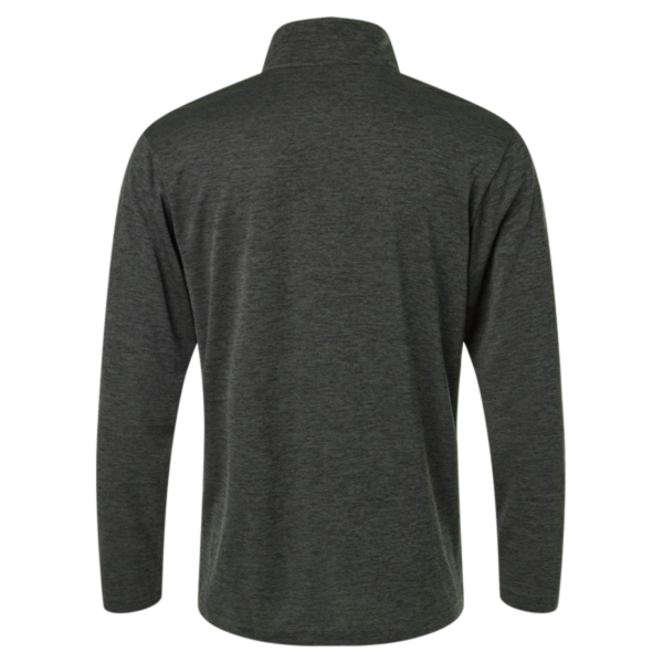AllPro Men's Pro-Lock Performance Mélange Quarter-Zip Pullover, Black Melange, Back view