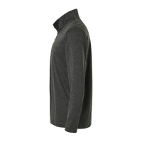 AllPro Men's Pro-Lock Performance Mélange Quarter-Zip Pullover, Black Melange, Left Sleeve view