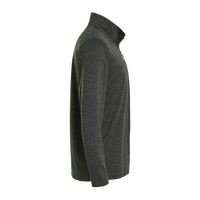 AllPro Men's Pro-Lock Performance Mélange Quarter-Zip Pullover, Black Melange, Right Sleeve view