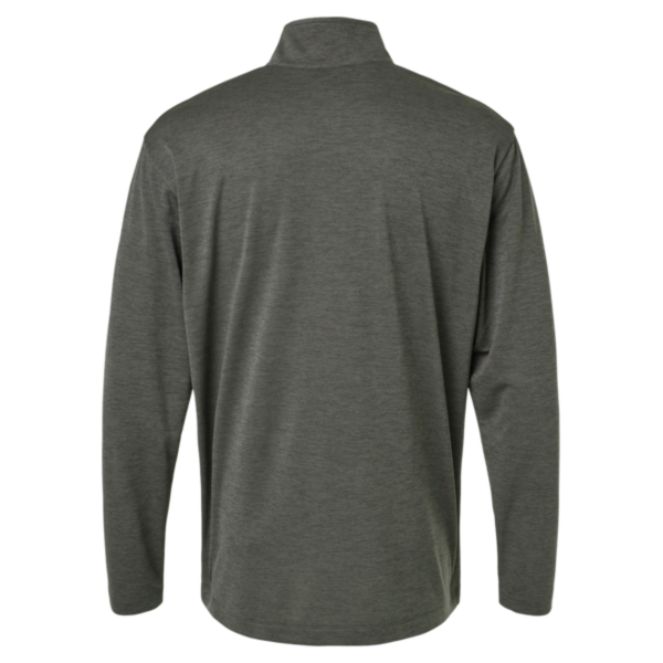 AllPro Men's Pro-Lock Performance Mélange Quarter-Zip Pullover, Charcoal Melange, Back view