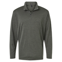 AllPro Men's Pro-Lock Performance Mélange Quarter-Zip Pullover, Charcoal Melange, Front view