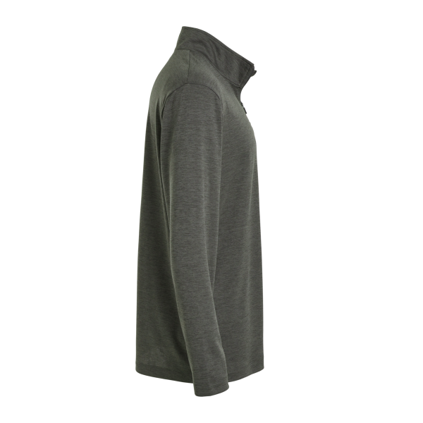 AllPro Men's Pro-Lock Performance Mélange Quarter-Zip Pullover, Charcoal Melange, Right Sleeve view