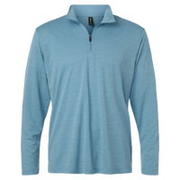 AllPro Men's Pro-Lock Performance Mélange Quarter-Zip Pullover, Cloud Blue Melange, Front view