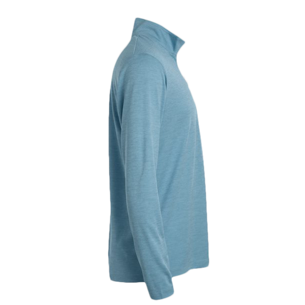 AllPro Men's Pro-Lock Performance Mélange Quarter-Zip Pullover, Cloud Blue Melange, Right Sleeve view