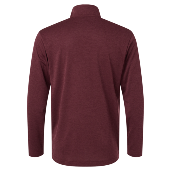 AllPro Men's Pro-Lock Performance Mélange Quarter-Zip Pullover, Maroon Melange, Back view