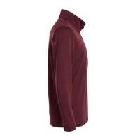 AllPro Men's Pro-Lock Performance Mélange Quarter-Zip Pullover, Maroon Melange, Right Sleeve view
