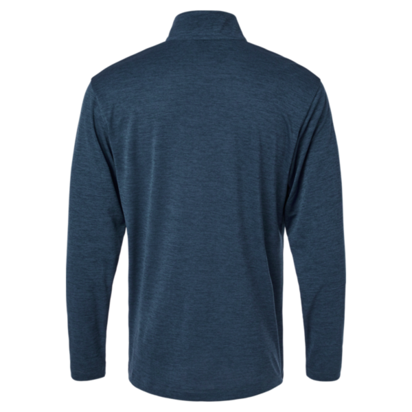 AllPro Men's Pro-Lock Performance Mélange Quarter-Zip Pullover, Navy Melange, Back view