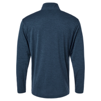 AllPro Men's Pro-Lock Performance Mélange Quarter-Zip Pullover, Navy Melange, Back view