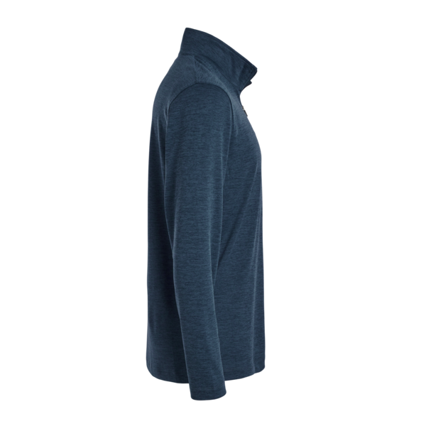 AllPro Men's Pro-Lock Performance Mélange Quarter-Zip Pullover, Navy Melange, Right Sleeve view