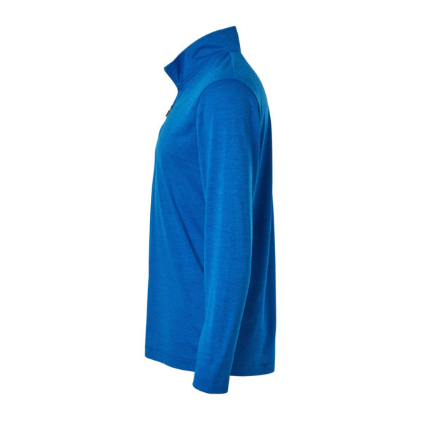 AllPro Men's Pro-Lock Performance Mélange Quarter-Zip Pullover, Royal Melange, Left Sleeve view