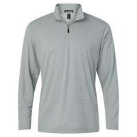 AllPro Men's Pro-Lock Performance Mélange Quarter-Zip Pullover, Silver Melange, Front view