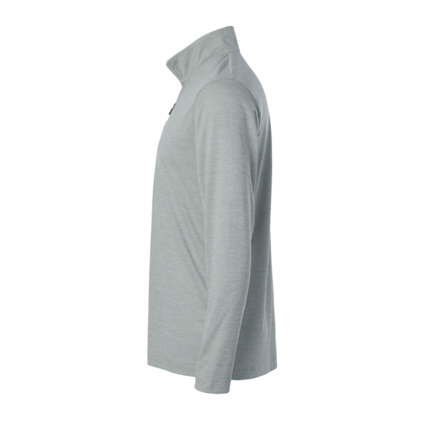 AllPro Men's Pro-Lock Performance Mélange Quarter-Zip Pullover, Silver Melange, Left Sleeve view