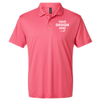 AllPro Men's Pro-Lock Performance Polo, Bright Pink, Front view, Mockup