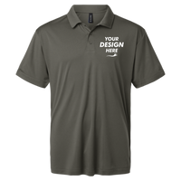 AllPro Men's Pro-Lock Performance Polo, Charcoal, Front view, Mockup
