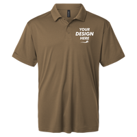 AllPro Men's Pro-Lock Performance Polo, Cigar, Front view, Mockup