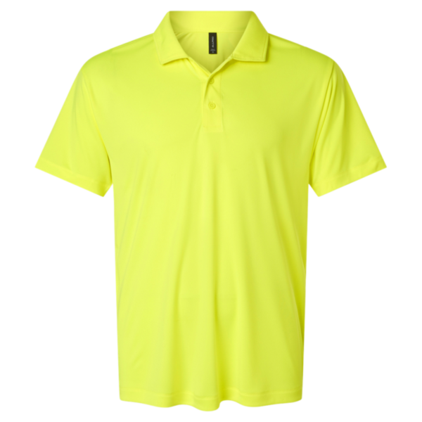 AllPro Men's Pro-Lock Performance Polo, Neon Yellow, Front view
