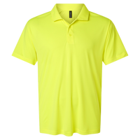 AllPro Men's Pro-Lock Performance Polo, Neon Yellow, Front view