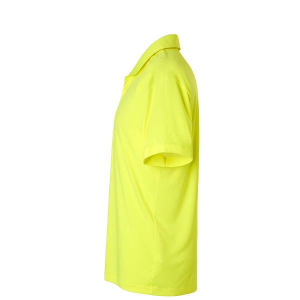 AllPro Men's Pro-Lock Performance Polo, Neon Yellow, Left Sleeve view