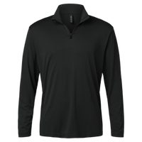 AllPro Men's Pro-Lock Performance Quarter-Zip Pullover, Black, Front view