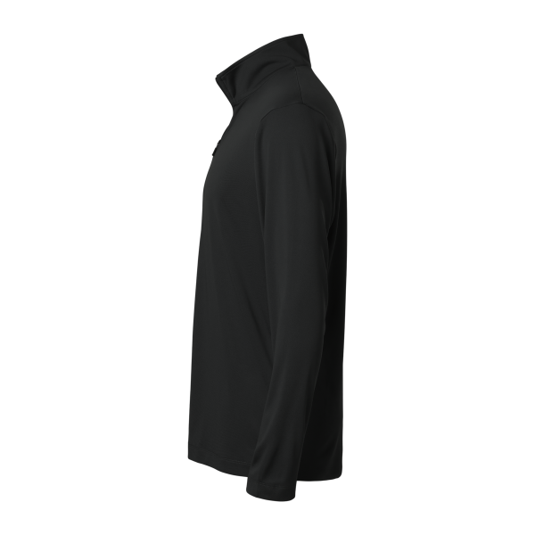 AllPro Men's Pro-Lock Performance Quarter-Zip Pullover, Black, Left Sleeve view