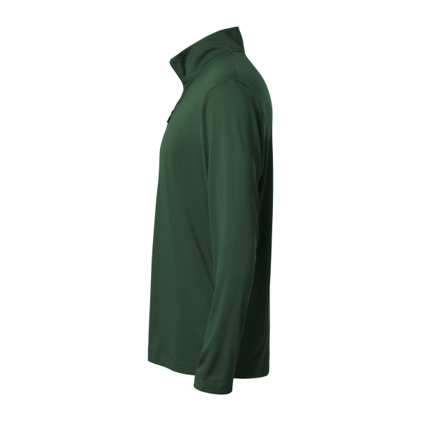 AllPro Men's Pro-Lock Performance Quarter-Zip Pullover, Forest Green, Left Sleeve view