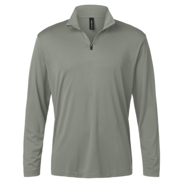 AllPro Men's Pro-Lock Performance Quarter-Zip Pullover, Greystone, Front view