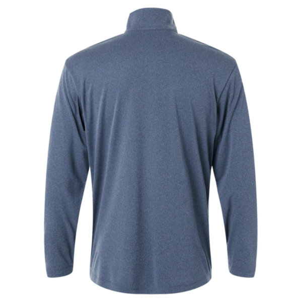AllPro Men's Pro-Lock Performance Quarter-Zip Pullover, Heather Navy, Back view