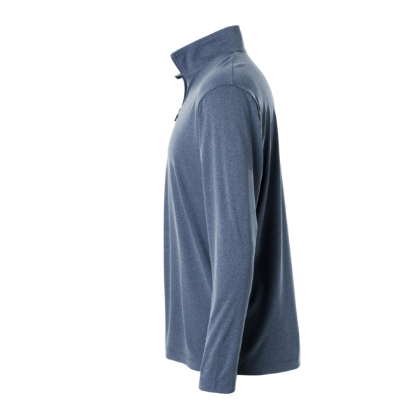 AllPro Men's Pro-Lock Performance Quarter-Zip Pullover, Heather Navy, Left Sleeve view