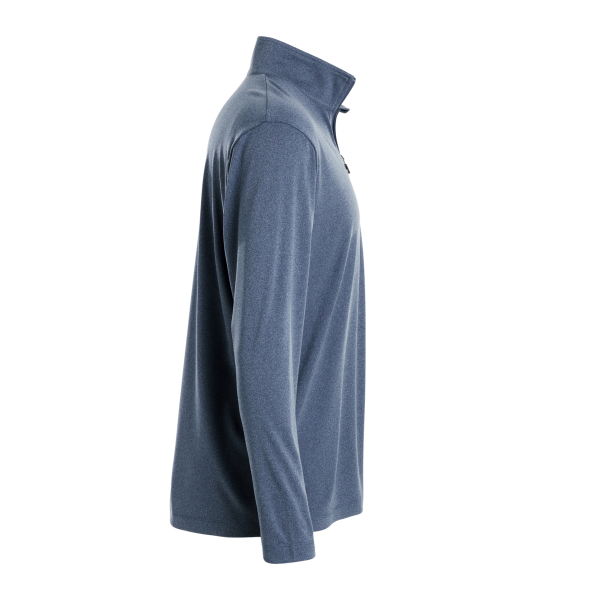 AllPro Men's Pro-Lock Performance Quarter-Zip Pullover, Heather Navy, Right Sleeve view