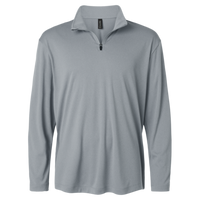 AllPro Men's Pro-Lock Performance Quarter-Zip Pullover, Heather Steel, Front view