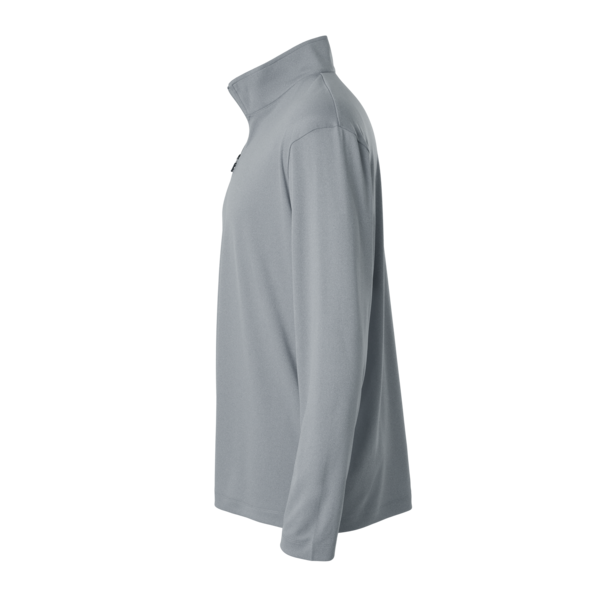 AllPro Men's Pro-Lock Performance Quarter-Zip Pullover, Heather Steel, Left Sleeve view