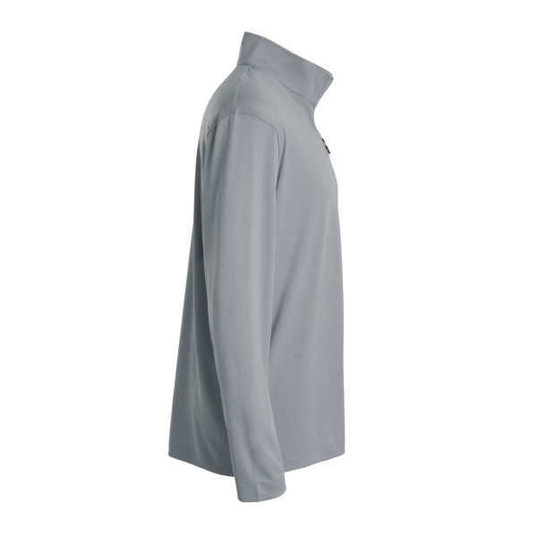 AllPro Men's Pro-Lock Performance Quarter-Zip Pullover, Heather Steel, Right Sleeve view