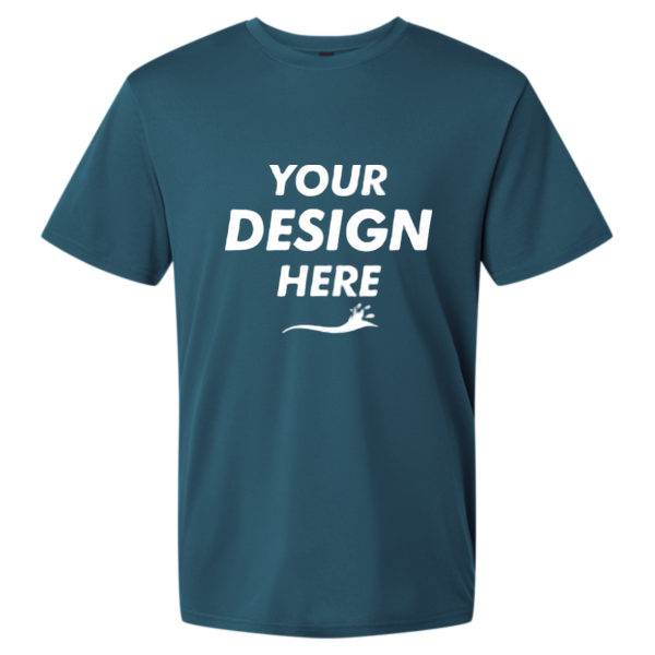 AllPro Men's Pro-Lock Performance T-Shirt, Atlantic Blue, Front view, Mockup