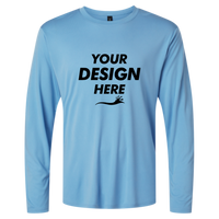 AllPro Unisex Pro-Lock Performance Long Sleeve T-Shirt, Carolina Blue, Front view, Mockup