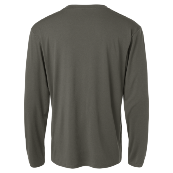 AllPro Unisex Pro-Lock Performance Long Sleeve T-Shirt, Charcoal, Back view