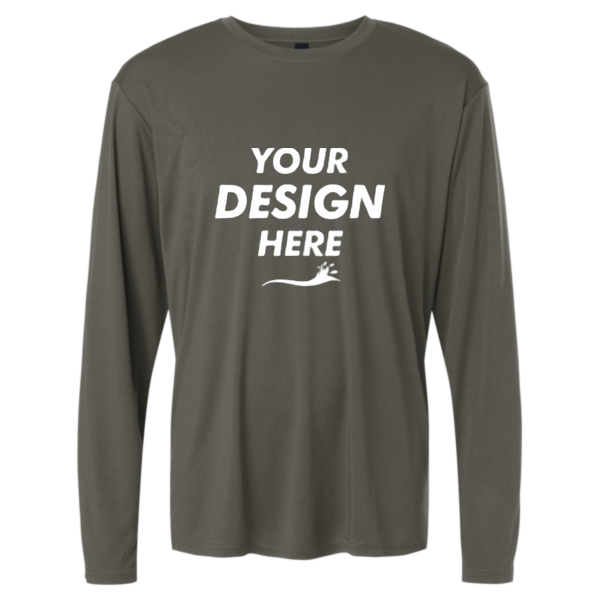AllPro Unisex Pro-Lock Performance Long Sleeve T-Shirt, Charcoal, Front view, Mockup