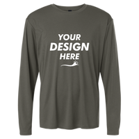 AllPro Unisex Pro-Lock Performance Long Sleeve T-Shirt, Charcoal, Front view, Mockup