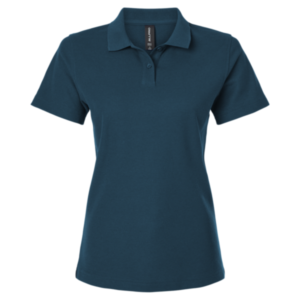 AllPro Women's Pique Polo, Atlantic Blue, Front view