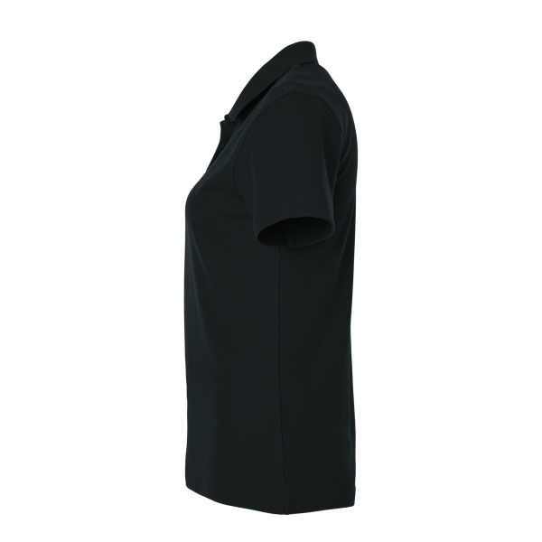 AllPro Women's Pique Polo, Black, Left Sleeve view