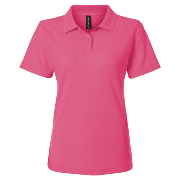 AllPro Women's Pique Polo, Bright Pink, Front view