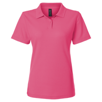 AllPro Women's Pique Polo, Bright Pink, Front view