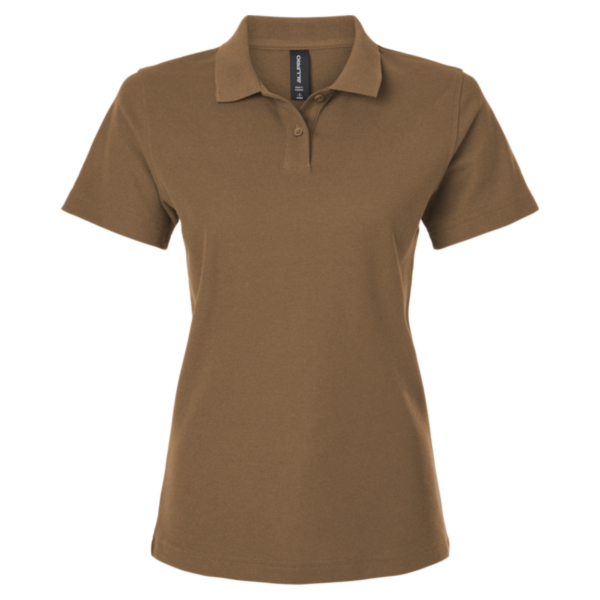 AllPro Women's Pique Polo, Cigar, Front view