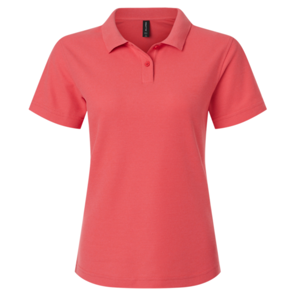 AllPro Women's Pique Polo, Coral, Front view