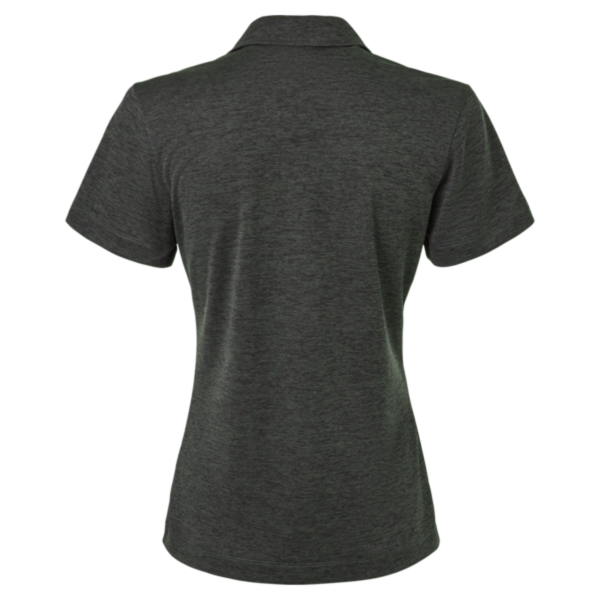 AllPro Women's Pro-Lock Performance Mélange Polo, Black Melange, Back view