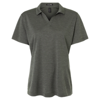 AllPro Women's Pro-Lock Performance Mélange Polo, Charcoal Melange, Front view