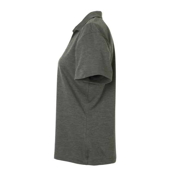 AllPro Women's Pro-Lock Performance Mélange Polo, Charcoal Melange, Left Sleeve view