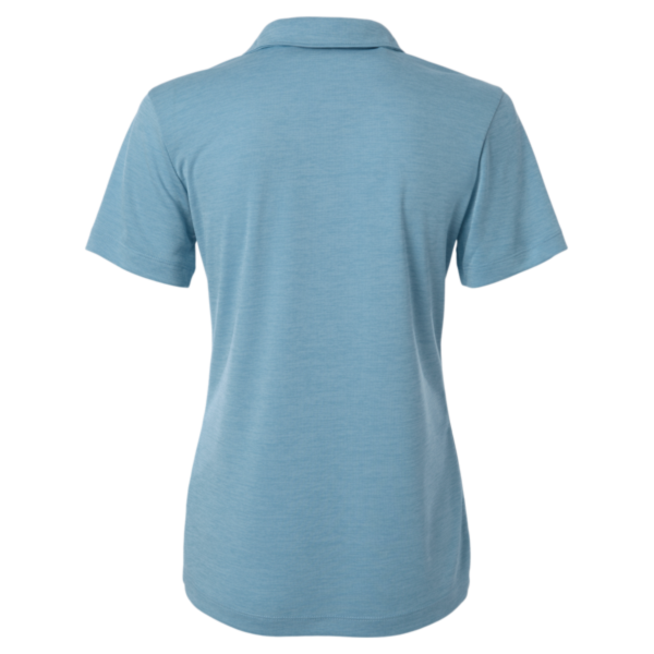 AllPro Women's Pro-Lock Performance Mélange Polo, Cloud Blue Melange, Back view