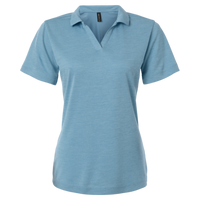 AllPro Women's Pro-Lock Performance Mélange Polo, Cloud Blue Melange, Front view