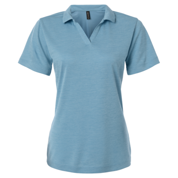 AllPro Women's Pro-Lock Performance Mélange Polo, Cloud Blue Melange, Front view